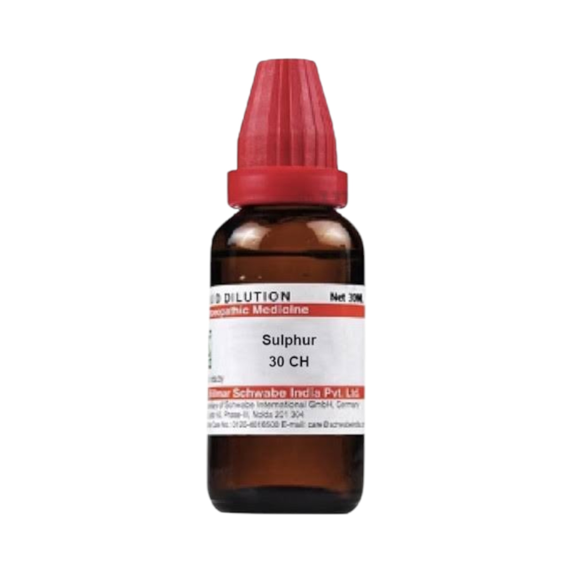 Dr Willmar Schwabe India Sulphur Dilution 30 CH BOTTTLE of 30 ML