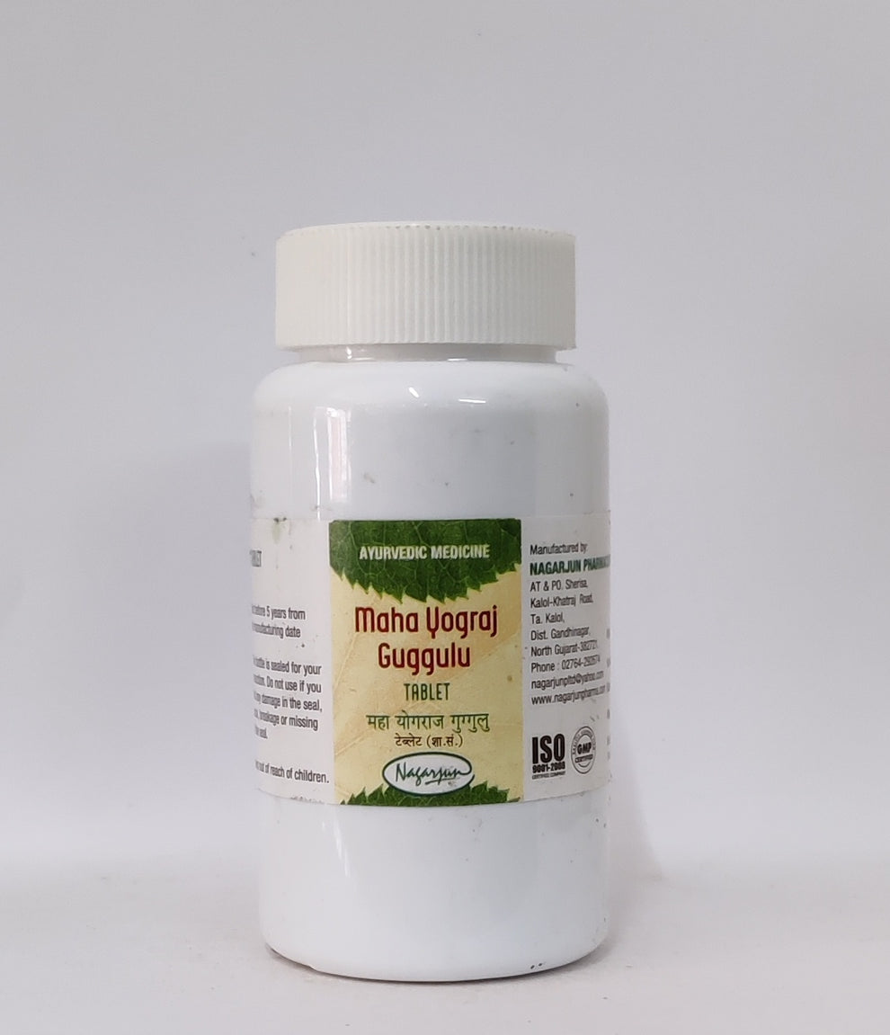 Nagarjuna Gujarat MAHA YOGRAJ GUGGULU 60TAB Bottle of 60 QTY