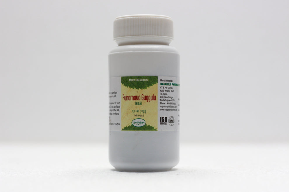Nagarjuna Gujarat PUNARNAVA GUGGULU 60TAB Bottle of 60 QTY