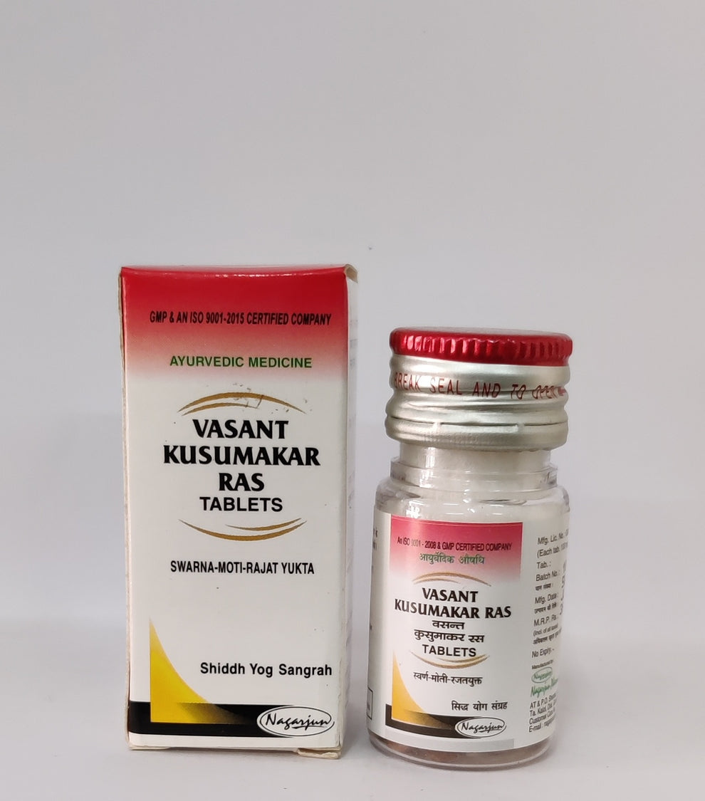 Nagarjuna Gujarat VASANT KUSUMAKAR RAS 10 TAB Bottle of 10 QTY