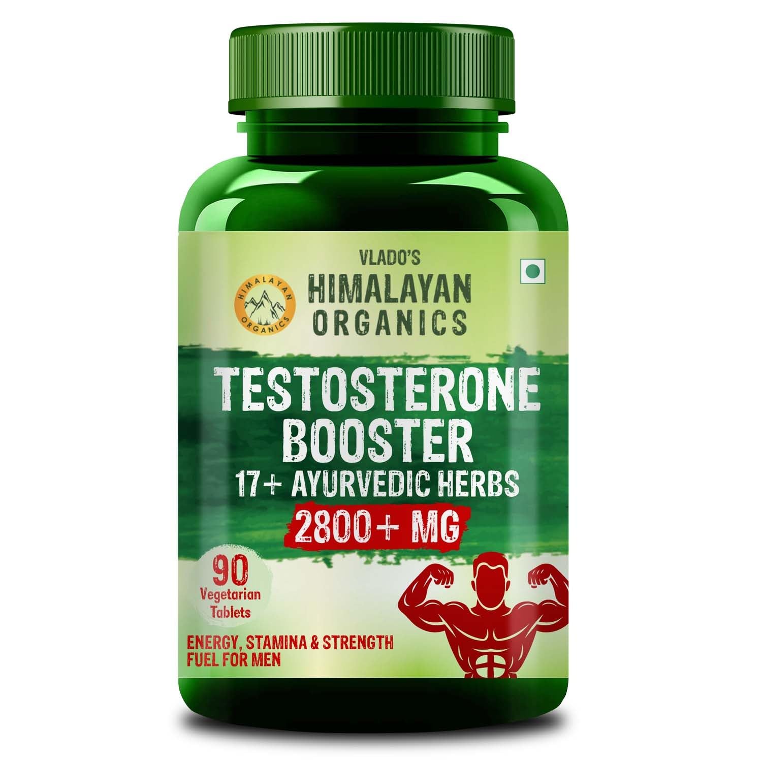 Vlado s Himalayan Organics Testosterone Booster for Men  2800mg  90 Veg Tablets Bottle of 90 QTY