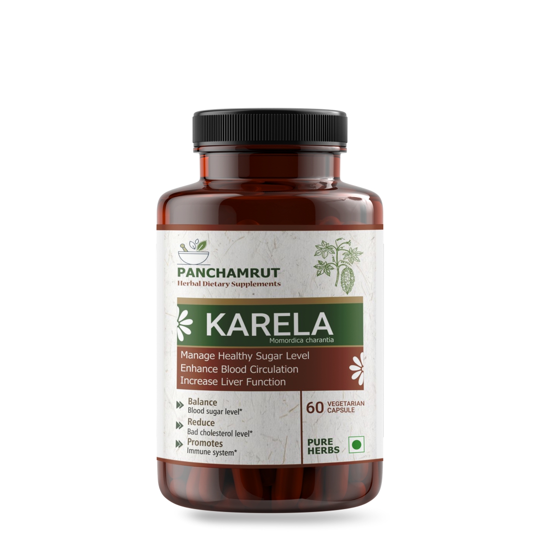 Panchamrut KARELA Jar of 60 Capsule