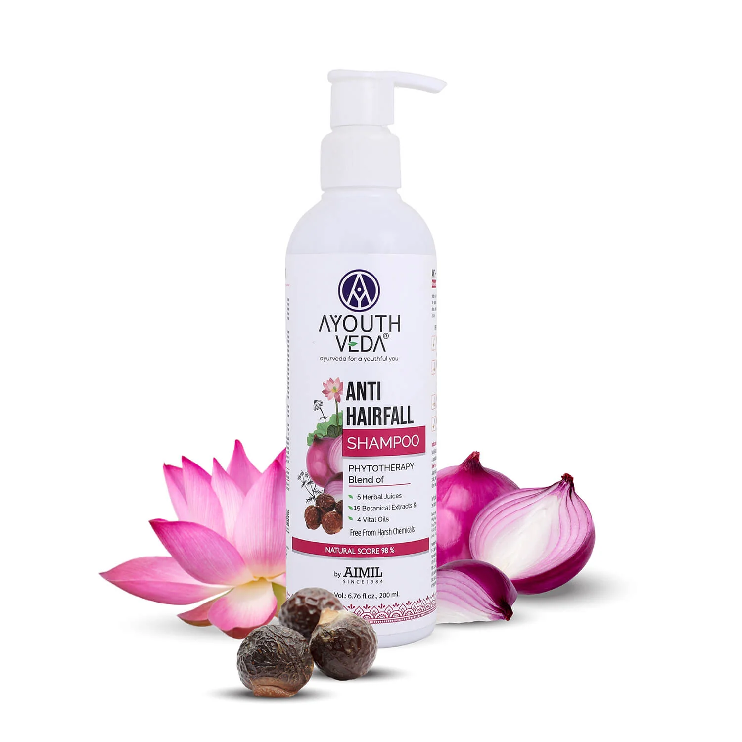 Ayouthveda Antihairfall Shampoo  Salfate and Paraben Free  Prevents Dandruff and Itchi Scalp 200 ml Bottle of 200 ML