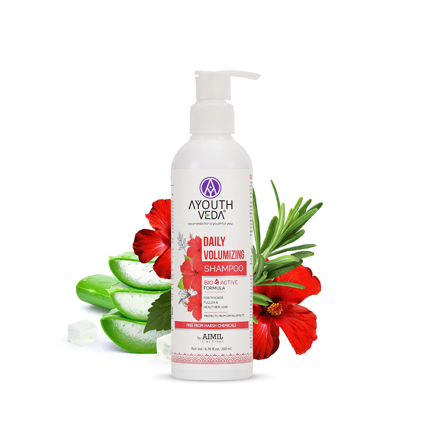 Ayouthveda Daily Volumizing ShampooBioActive Formula For Thicker Fuller and Healthier Hair 200 ml Bottle of 200 ML