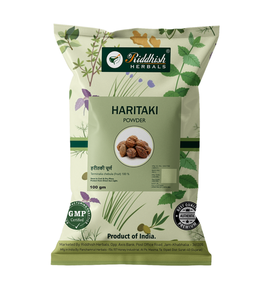 Riddhish Herbals Haritaki Harde Powder 100g Packet of 100 GM