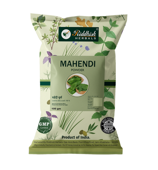 Riddhish Herbals Natural Henna Leaves Powder Packet of 100 GM