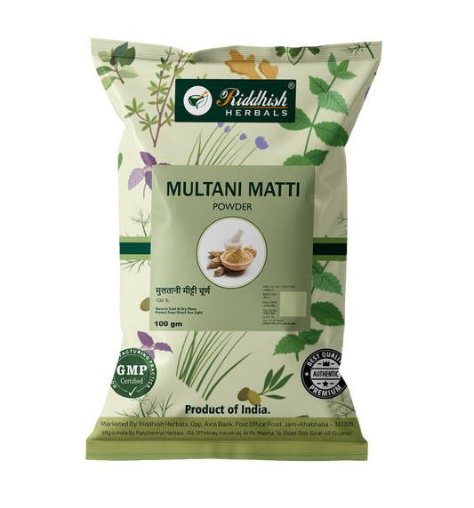 Riddhish Herbals Multani Mitti Powder 100g Packet of 100 GM
