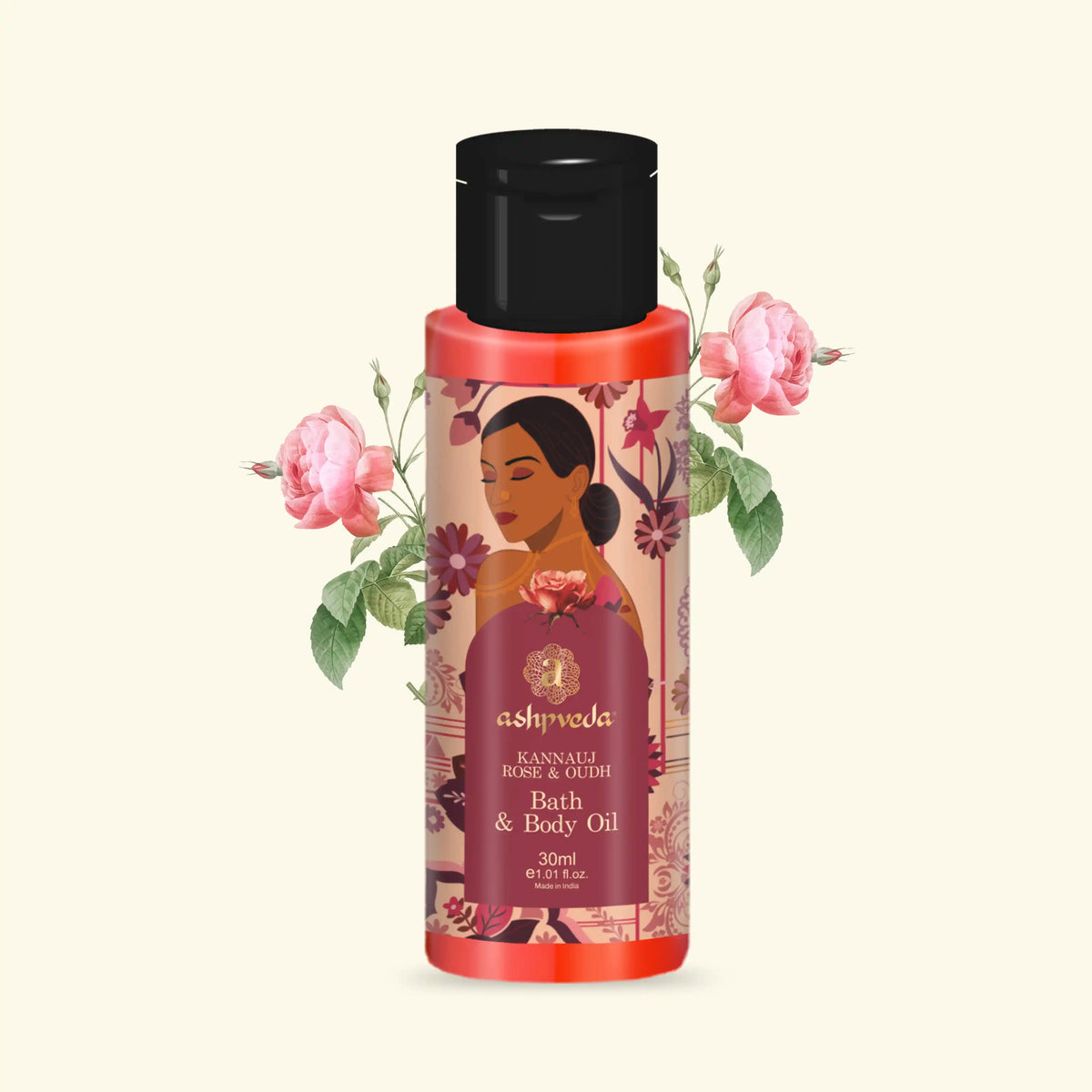 Ashpveda Kannauj Rose and Oudh  Body Oil Bottle of 30 ML