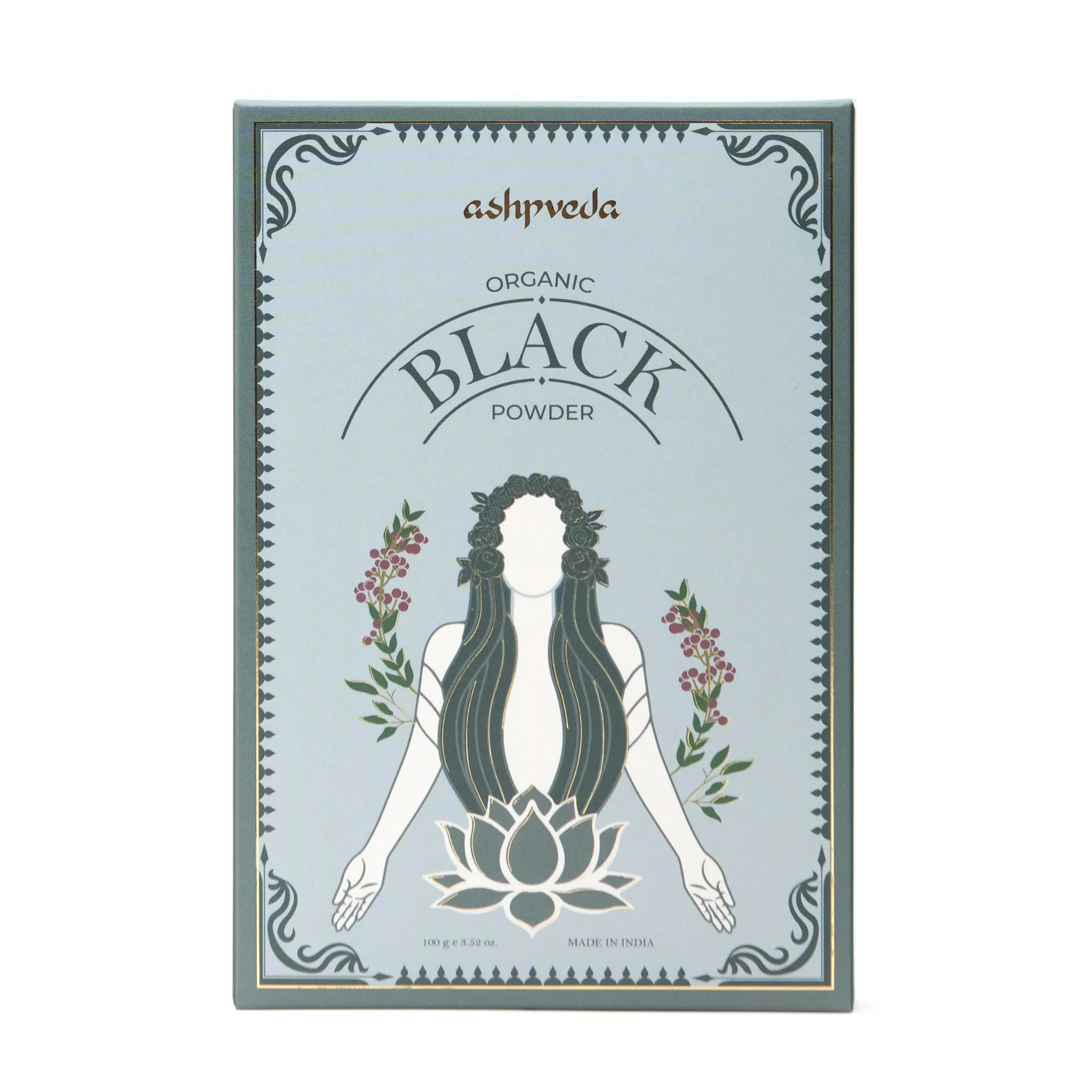 Ashpveda Organic Black Hair Color Powder Sachet of 100 GM