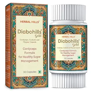 Herbal Hills Diabohills Cordyceps Bottle of 30 QTY