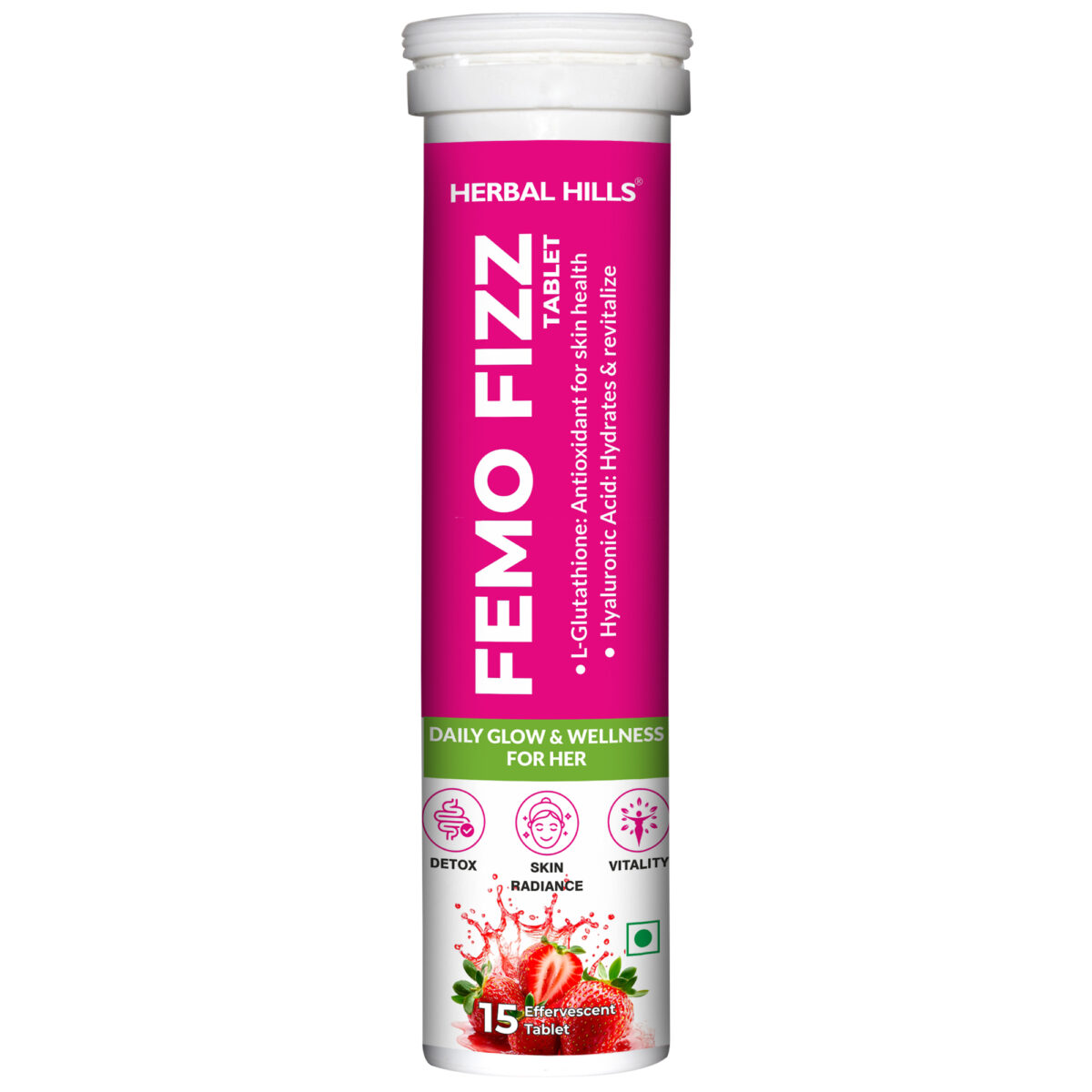 Herbal Hills Femo Fizz 15 Tablets Bottle of 15 QTY