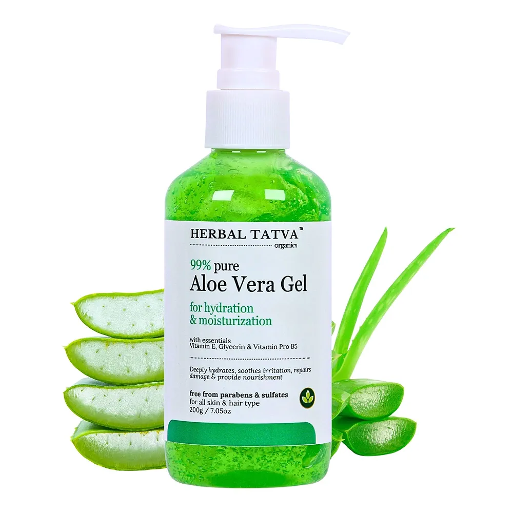 HERBAL TATVA Pure Aloe Vera Gel  With Vitamin B5  200G Bottle of 200 GM