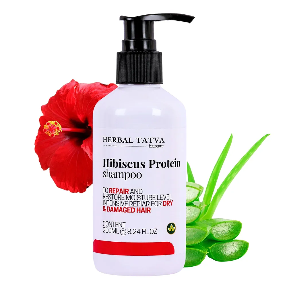 HERBAL TATVA Hibiscus Protein Shampoo 200ml  For Dry and Damaged Hair Repair Bottle of 200 ML