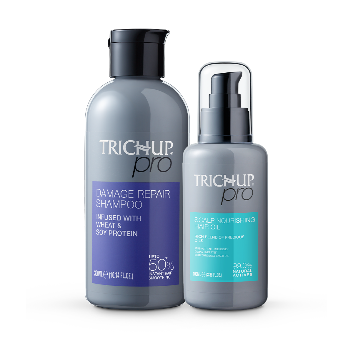 Trichup Pro Scalp Nourishing Hair Oil 100ml  Damage Repair Shampoo 300ml Combo Set of 2 Bottle of 400 ML