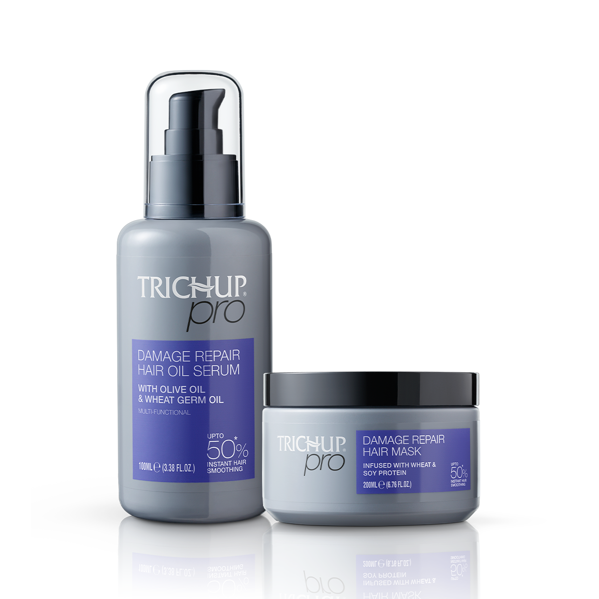 Trichup Pro Damage Repair Combo Set of 2  Serum 100ml plus Mask 200ml  For Frizzy Hair Care Bottle of 300 ML