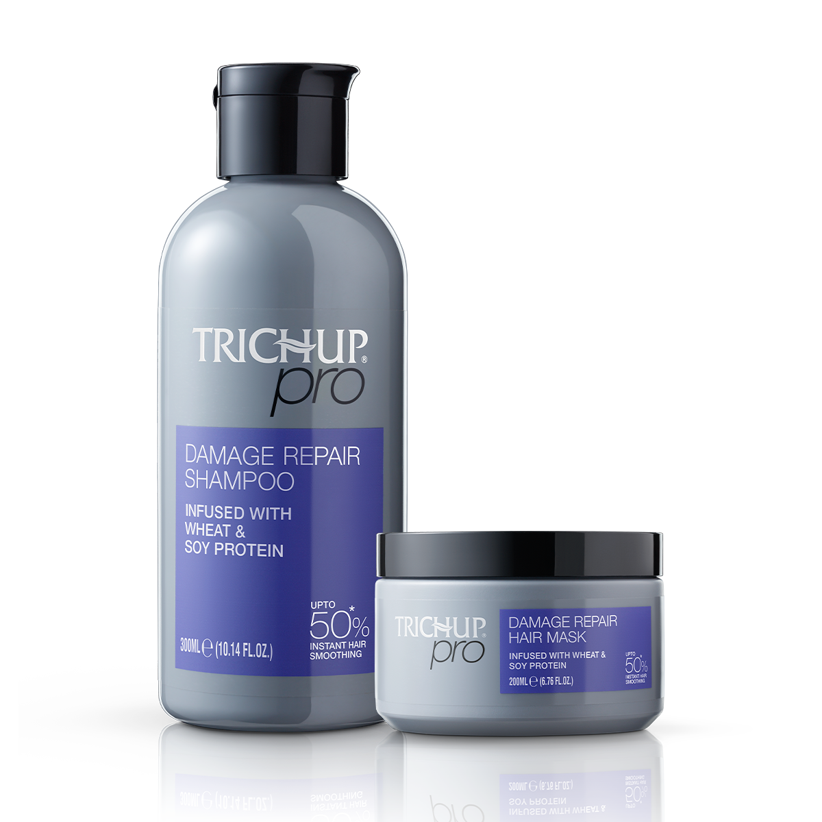 Trichup Pro Damage Repair Combo Set of 2  Shampoo 300ml plus Hair Mask 200ml  For Frizzy Hair Care Bottle of 500 ML