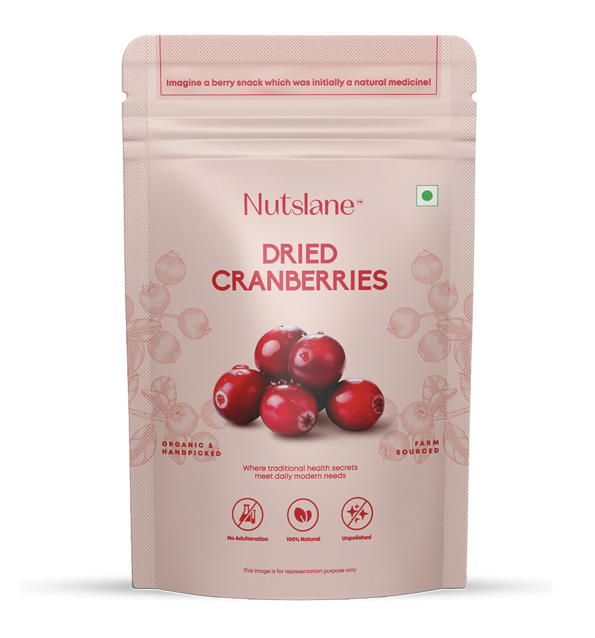Nutslane Premium Californian Dried Sliced Cranberries 200g Pouch of 200 GM