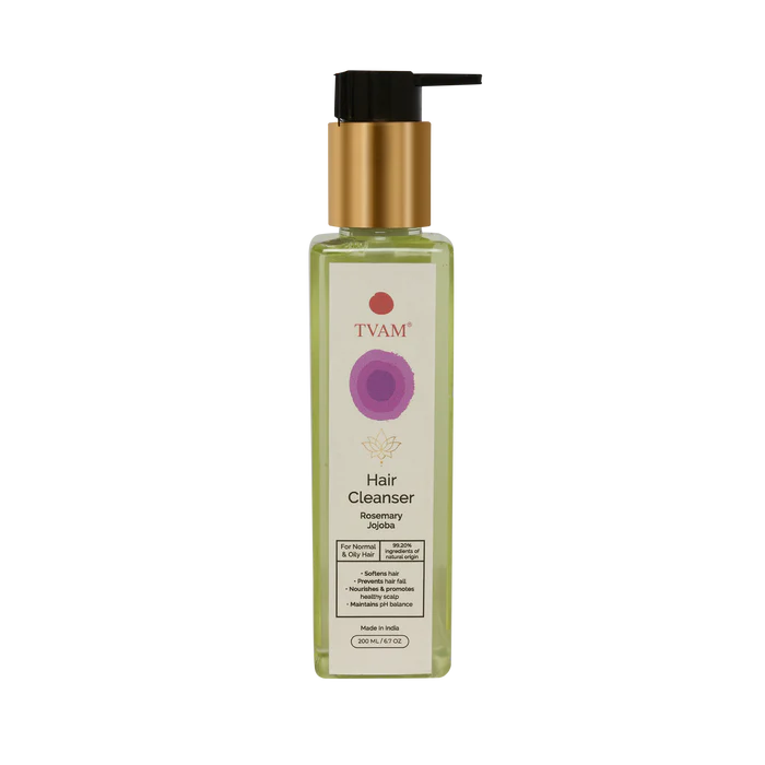 TVAM Hair Cleanser and Rosemary and Jojoba and Normal and Oily Hair Bottle of 200 ML