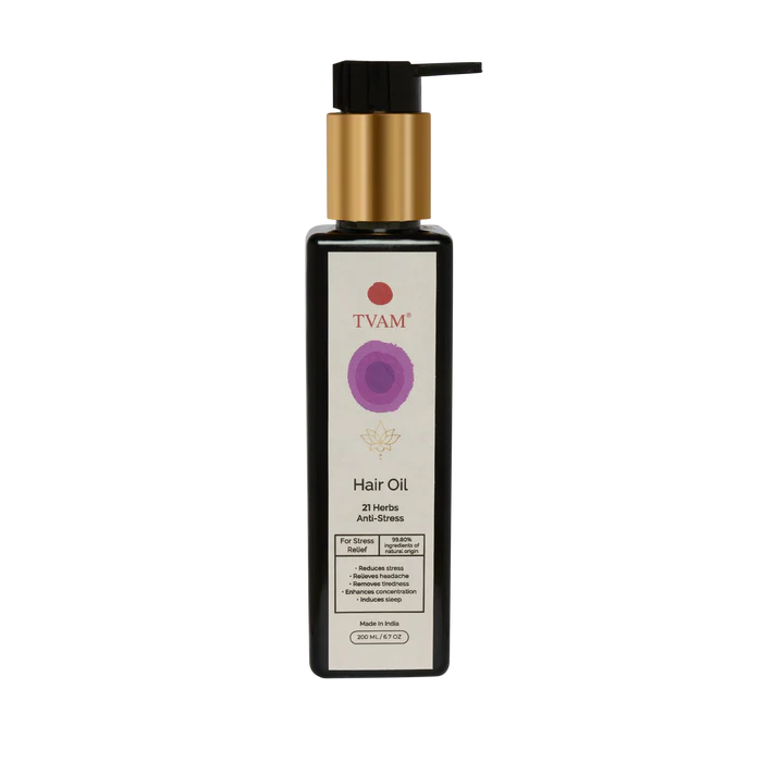 TVAM 21 herbs Anti Stress Hair Oil Bottle of 200 ML