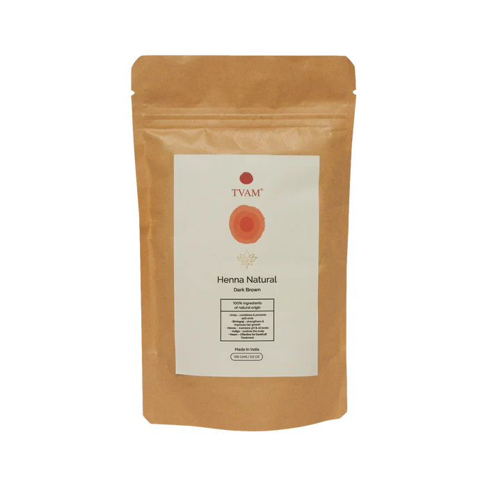 TVAM Natural Hair Colour and Dark Brown Sachet of 100 GM