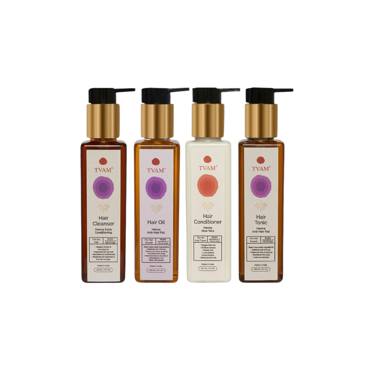 TVAM Hair Growth Combo Kits of 4 QTY