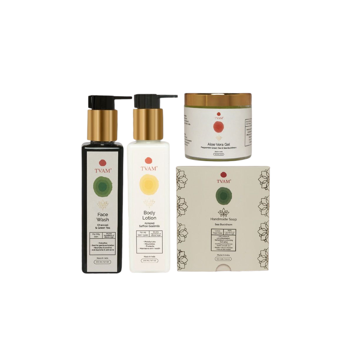 TVAM Rejuvenate and Hydrate Daily unisex Combo Set Kits of 4 QTY