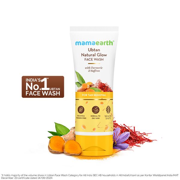 MamaEarth Ubtan Face Wash for Tan Removal Tube of 100 ML