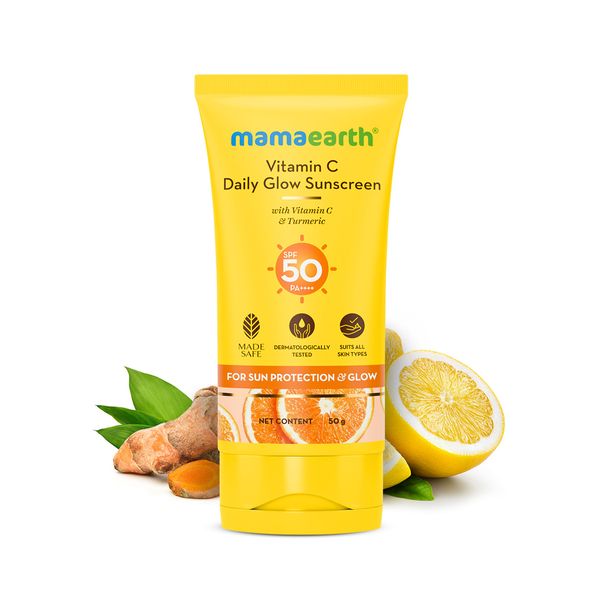 MamaEarth Vitamin C Daily Glow Sunscreen Tube of 50 GM