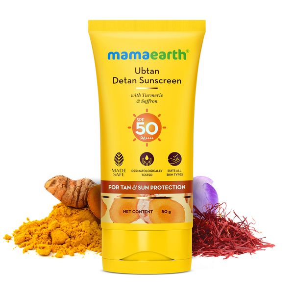 MamaEarth Ubtan Detan Sunscreen 50 g Tube of 50 GM