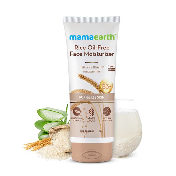 MamaEarth Rice OilFree Face Moisturizer 80 g Bottle of 80 GM
