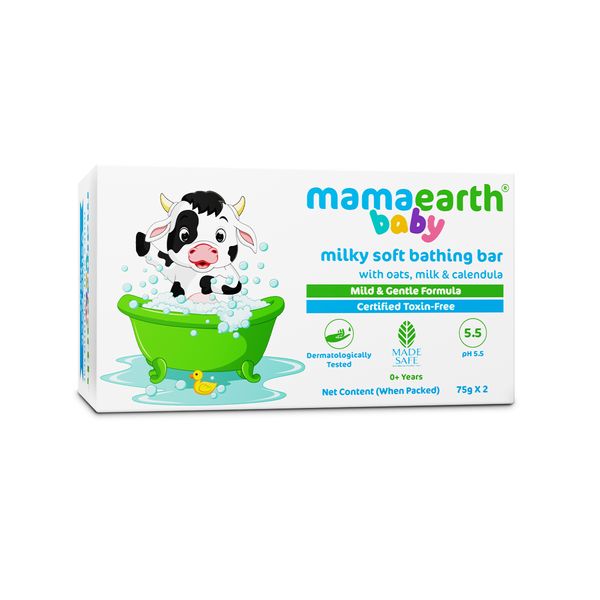 MamaEarth Milky Soft Bathing Bar For Babies 150 Box of 150 GM