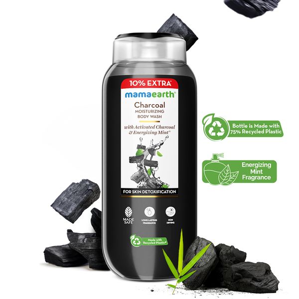 MamaEarth Charcoal Moisturizing Body Wash Bottle of 275 ML