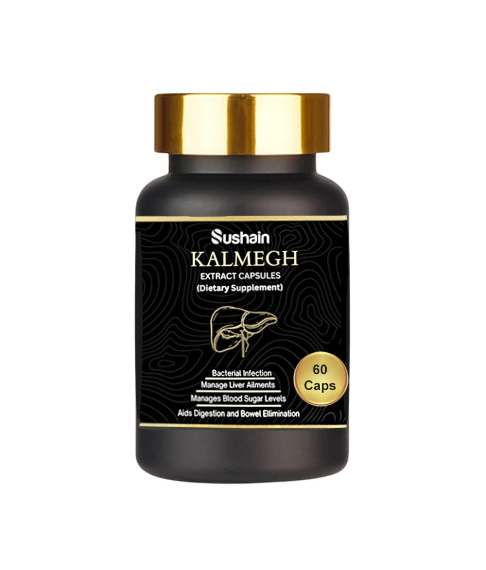 Sushain Kalmegh Extract Capsules For Liver Detox Bottle of  60 QTY