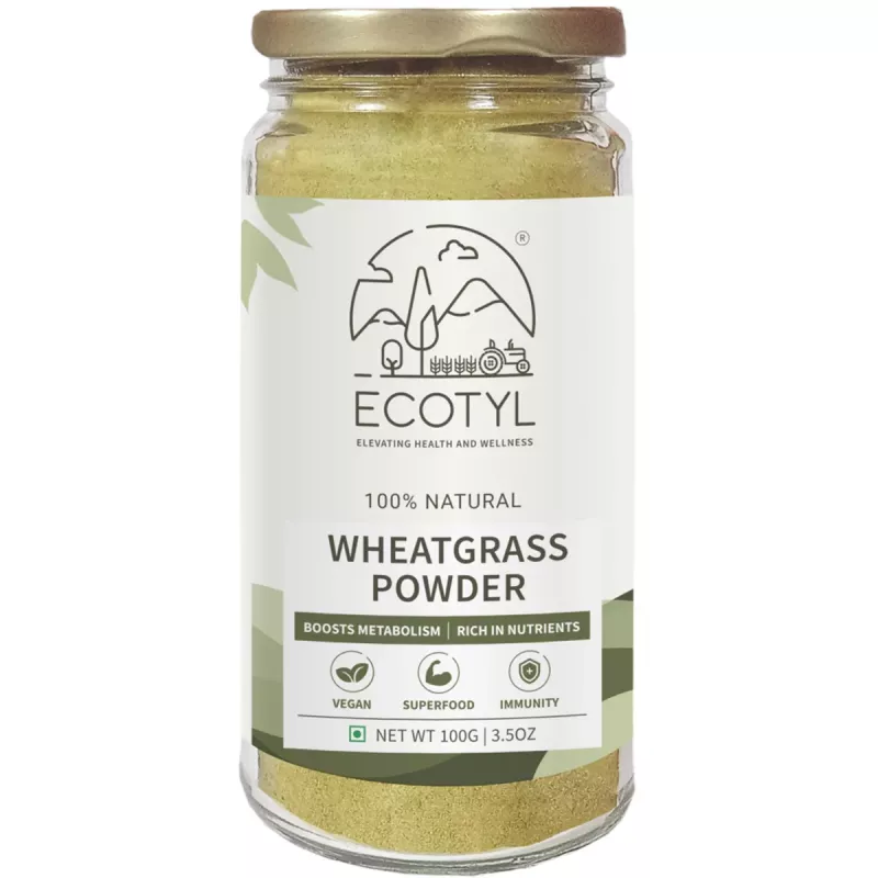 Ecotyl Wheatgrass Powder  Superfood for Immunity and Detox  100g Jar of 100 GM