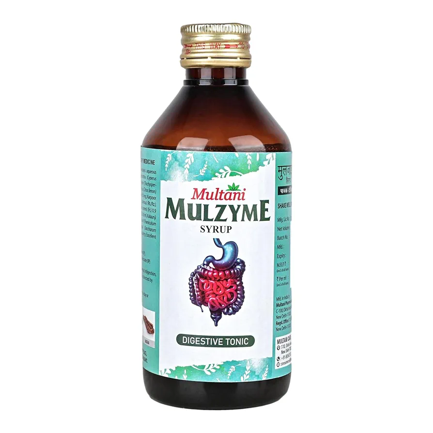 Multani Mulzyme Syrup  100ml X 2 Pack Bottle of 200 ML