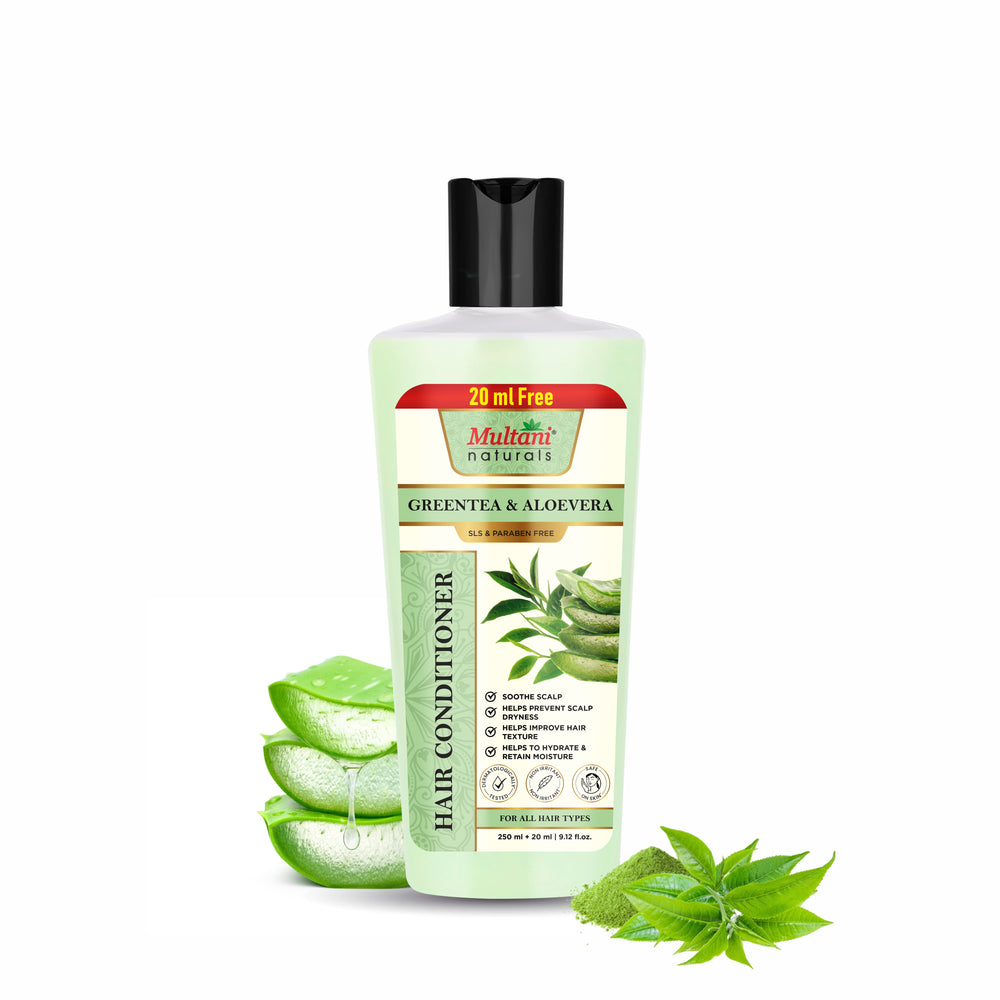 Multani Naturals Greentea and Aloevera Hair Conditioner 250ml Bottle of 250 ML