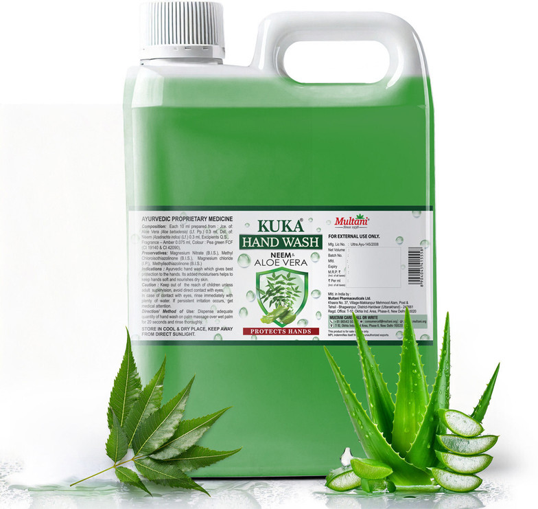 Multani Kuka Neem and Aloe Vera Hand Wash  5 Liter Bottle of 5000 ML
