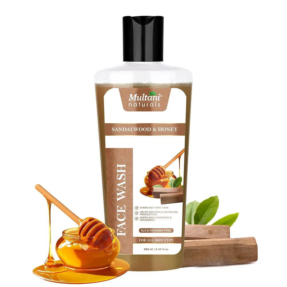 Multani Naturals Sandalwood and Honey Face Wash  250 ml Tube of 250 ML