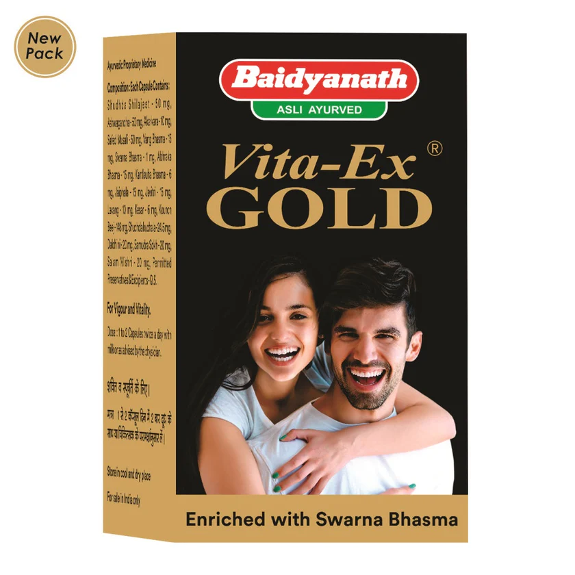 Baidyanath Nagpur VITA EXGOLD CAPSULES Bottle of 10 QTY