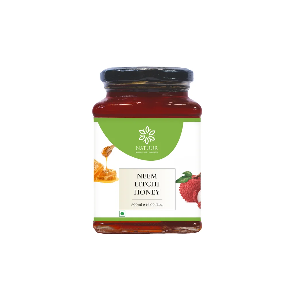 Natuur Pure Honey  Neem Litchi Jar of 500 ml GM
