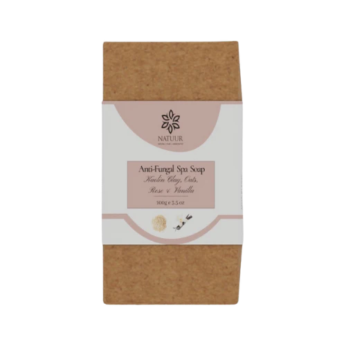 Natuur Spa Soap  Kaolin Clay Oats Rose and Vanilla Foil of 100 GM