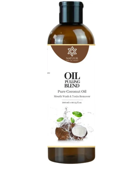 Natuur Oil Pulling Blend Coconut Clove Cinnamon Bottle of 200 ML