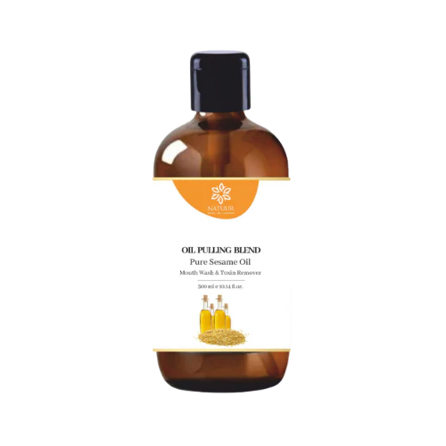 Natuur Oil Pulling blend Sesame Green Cardamom and Fennel seeds Bottle of 200 ML