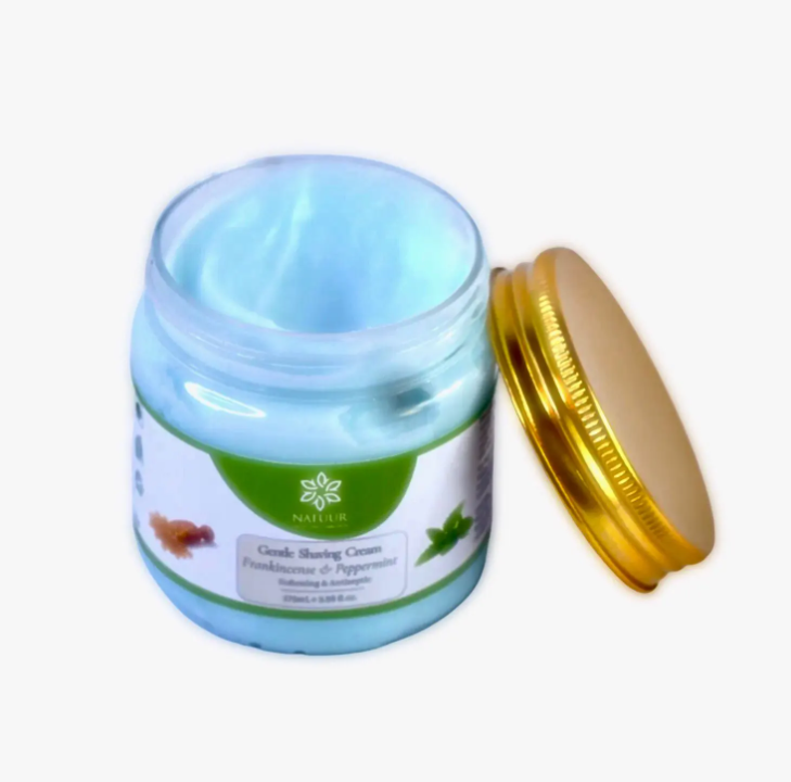 Gentle Shaving Cream  Frankincense  and Peppermint Jar of 175 GM