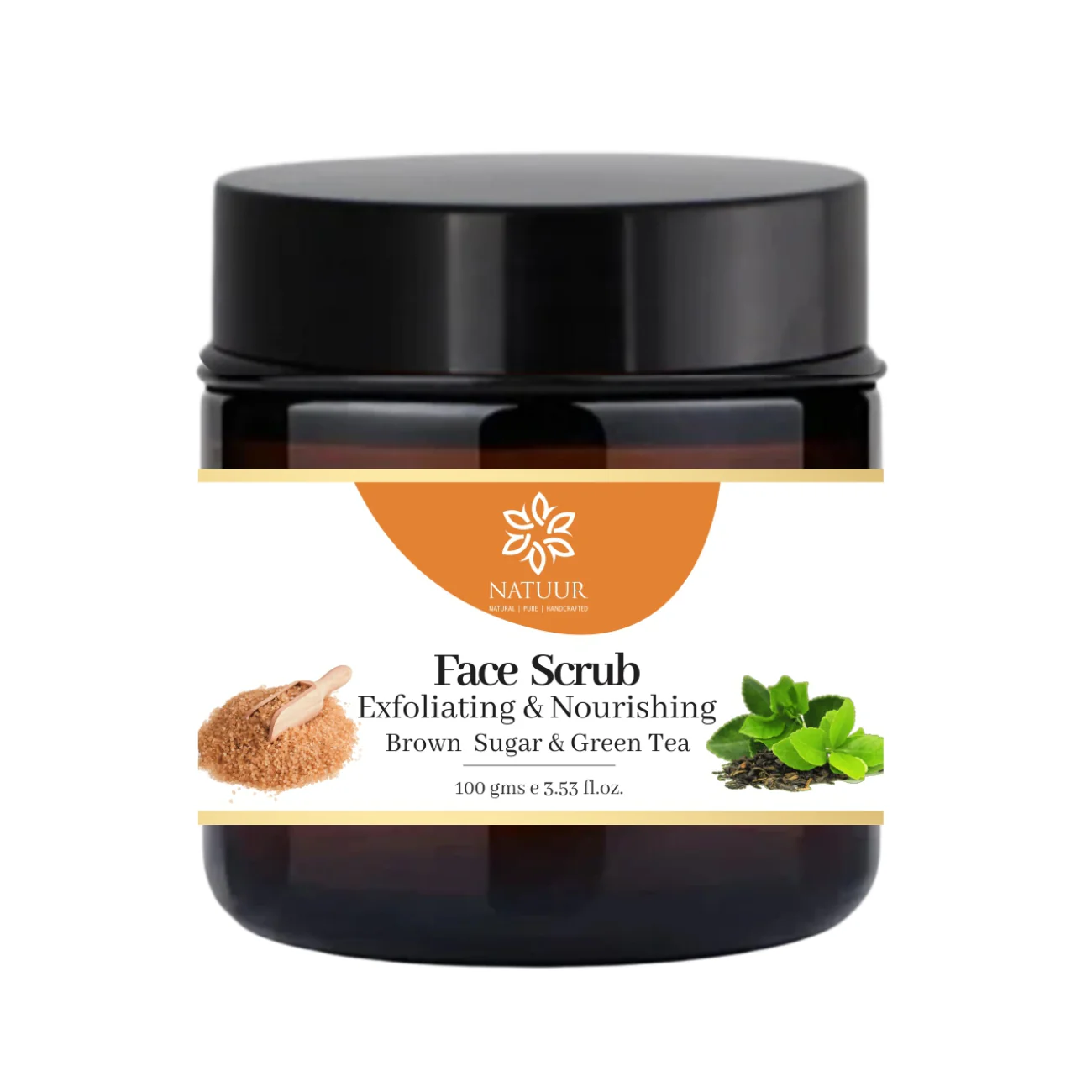 Face Scrub Brown Sugar and  Green Tea Foil of 100 GM