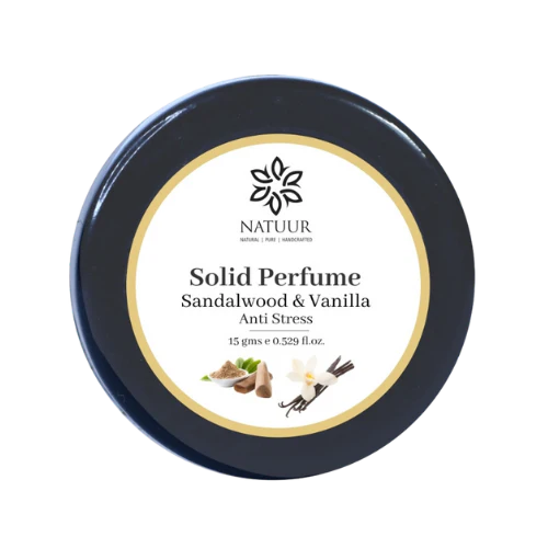 Solid Perfume  Sandalwood and Vanilla Jar of 15 GM