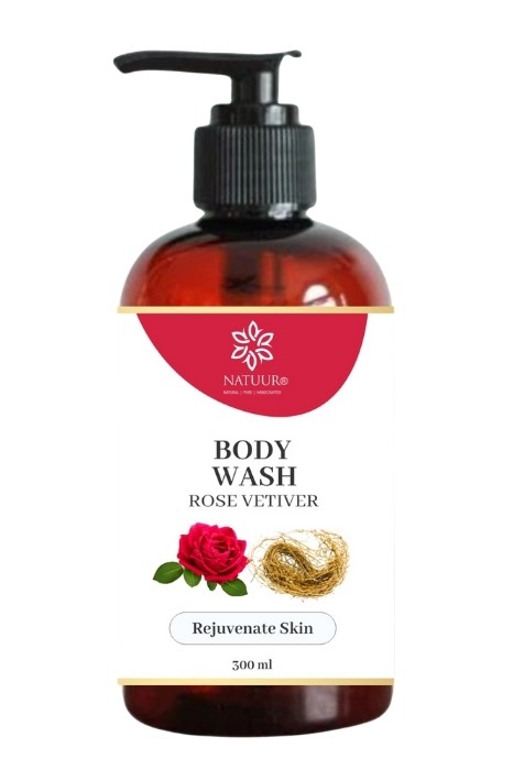 Body Wash  Rose and Vetiver Bottle of 300 ML