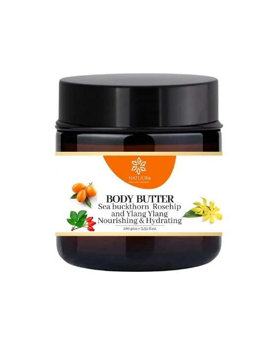 Body Butter Seabuckthorn  Rosehip and Ylang Ylang Jar of 100 GM