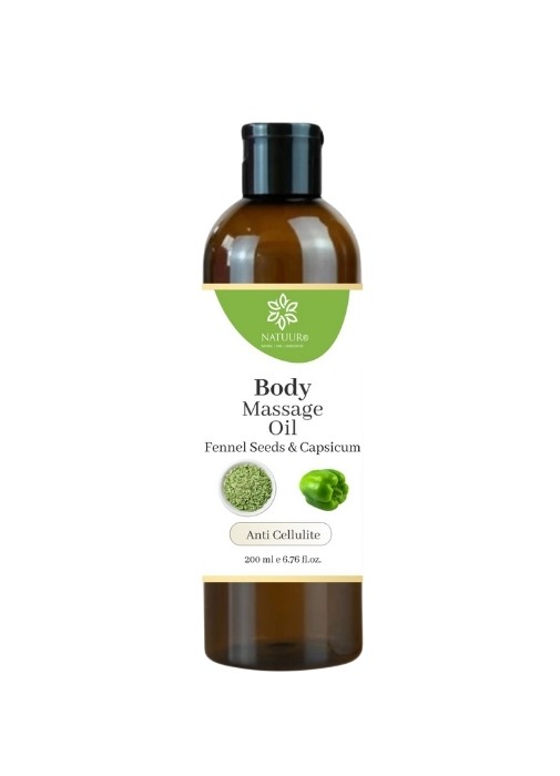 Body Massage Oil Fennel Seeds and Capsicum Bottle of 200 ML