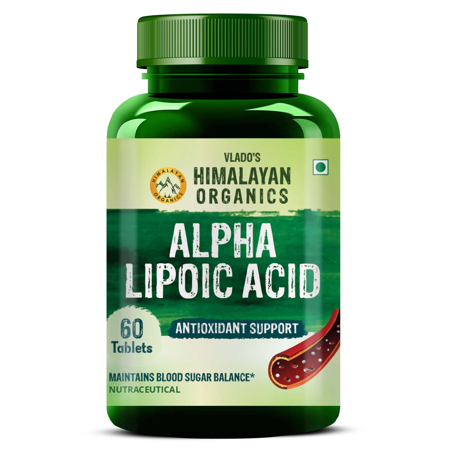 Himalayan Organics Alpha Lipoic Acid 300mg Bottle of 60 Tablets Tablet